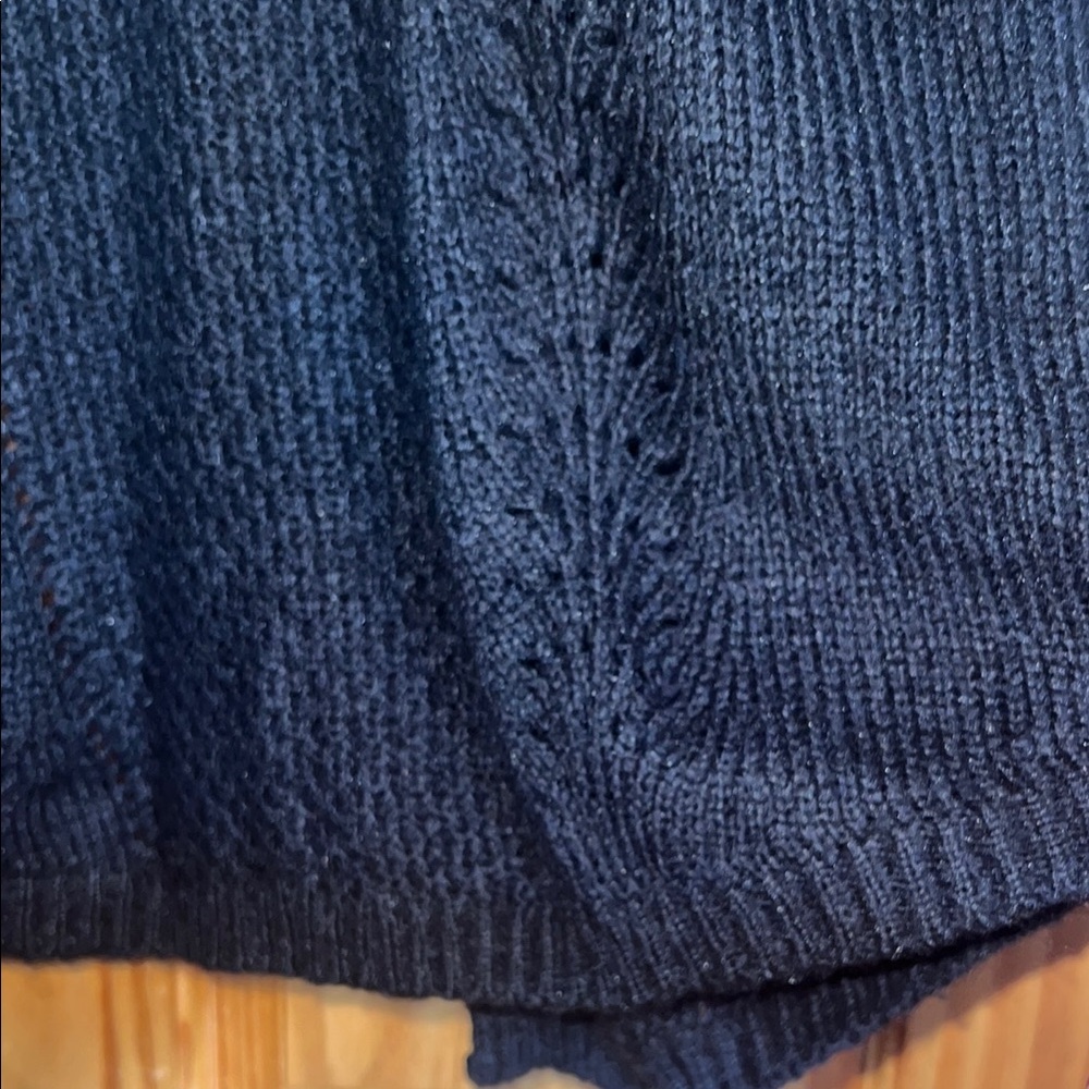 Women's Acrylic Blend Black Open-Front Sweater by Candie's [Size L] - Picture 11 of 12